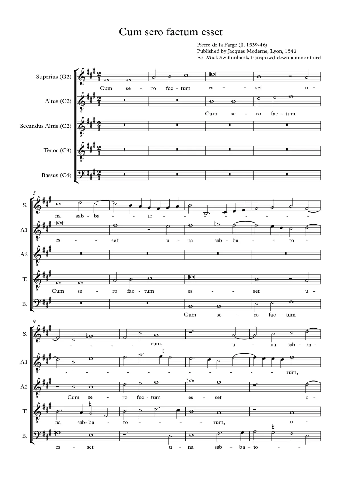 Cum sero factum esset - Page 1
