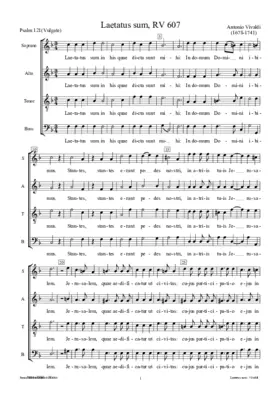 Laetatus sum, RV 607