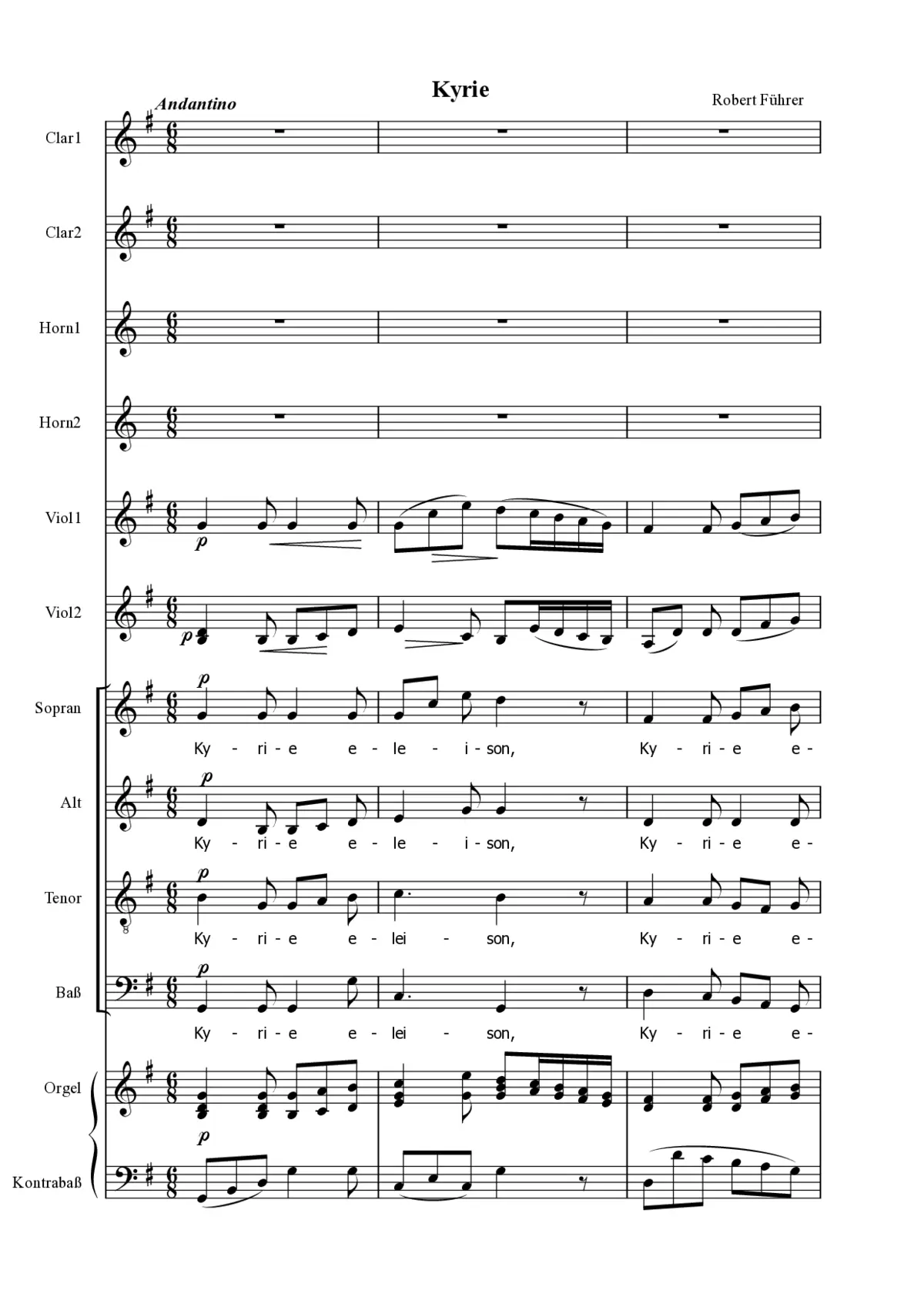 Missa No. 2 in G Major - Page 1