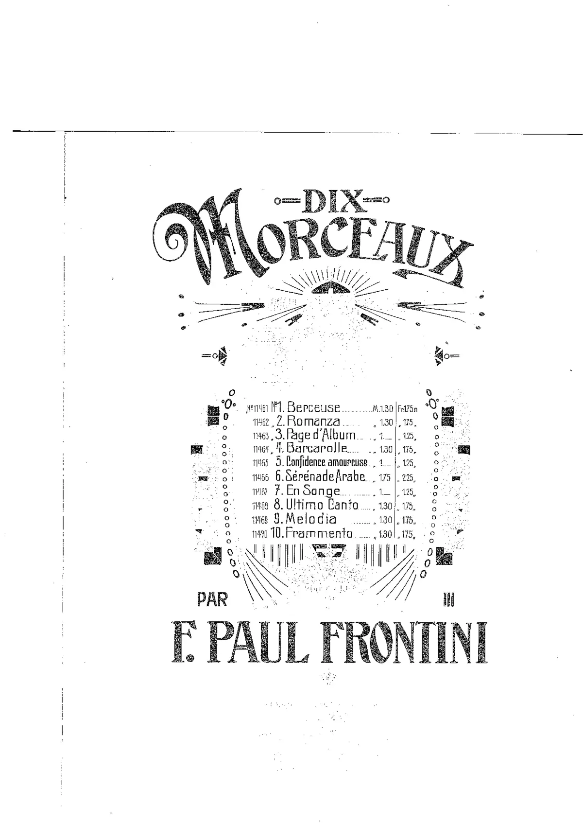 10 Morceaux per Violino e Pianoforte - Page 1