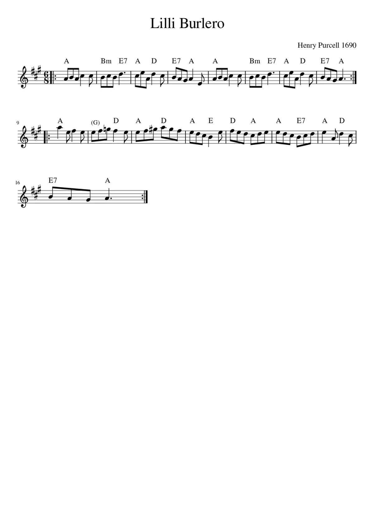 Lilli Burlero - Page 1