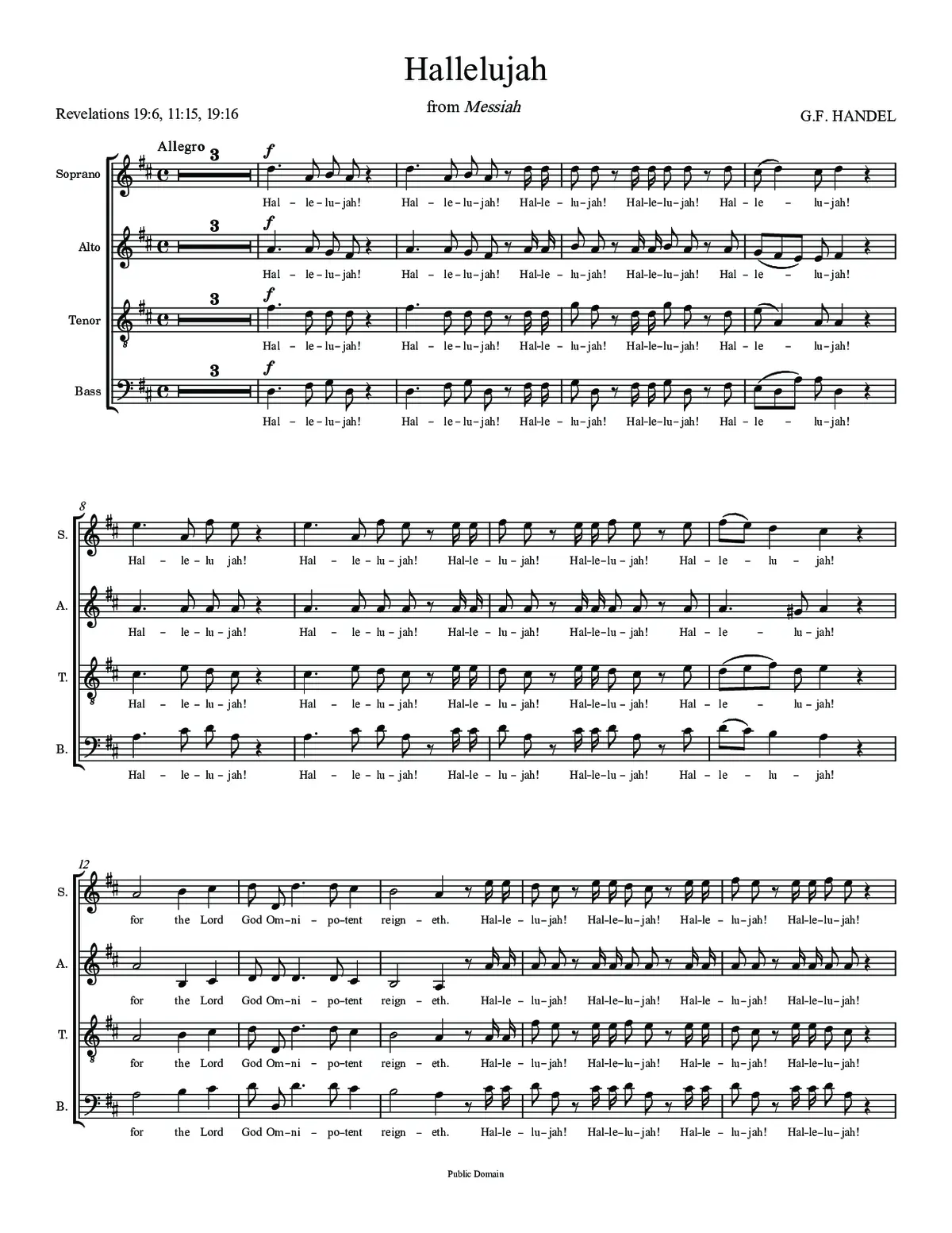 Hallelujah (from 'Messiah') - Page 1