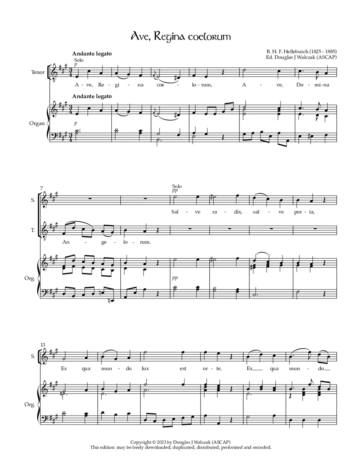 Ave, Regina coelorum no. 1 - Page 1