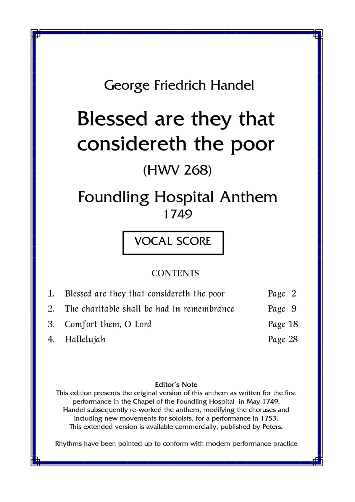Foundling Hospital Anthem, HWV 268 - Page 1