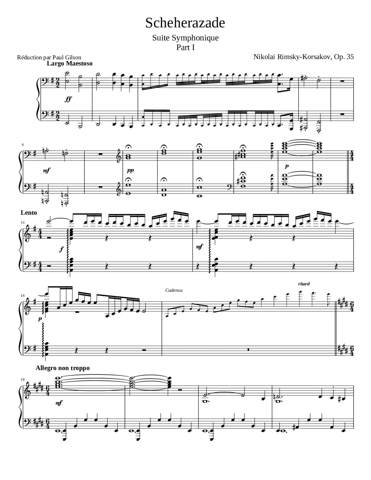 Scheherazade Op.35 - Page 1