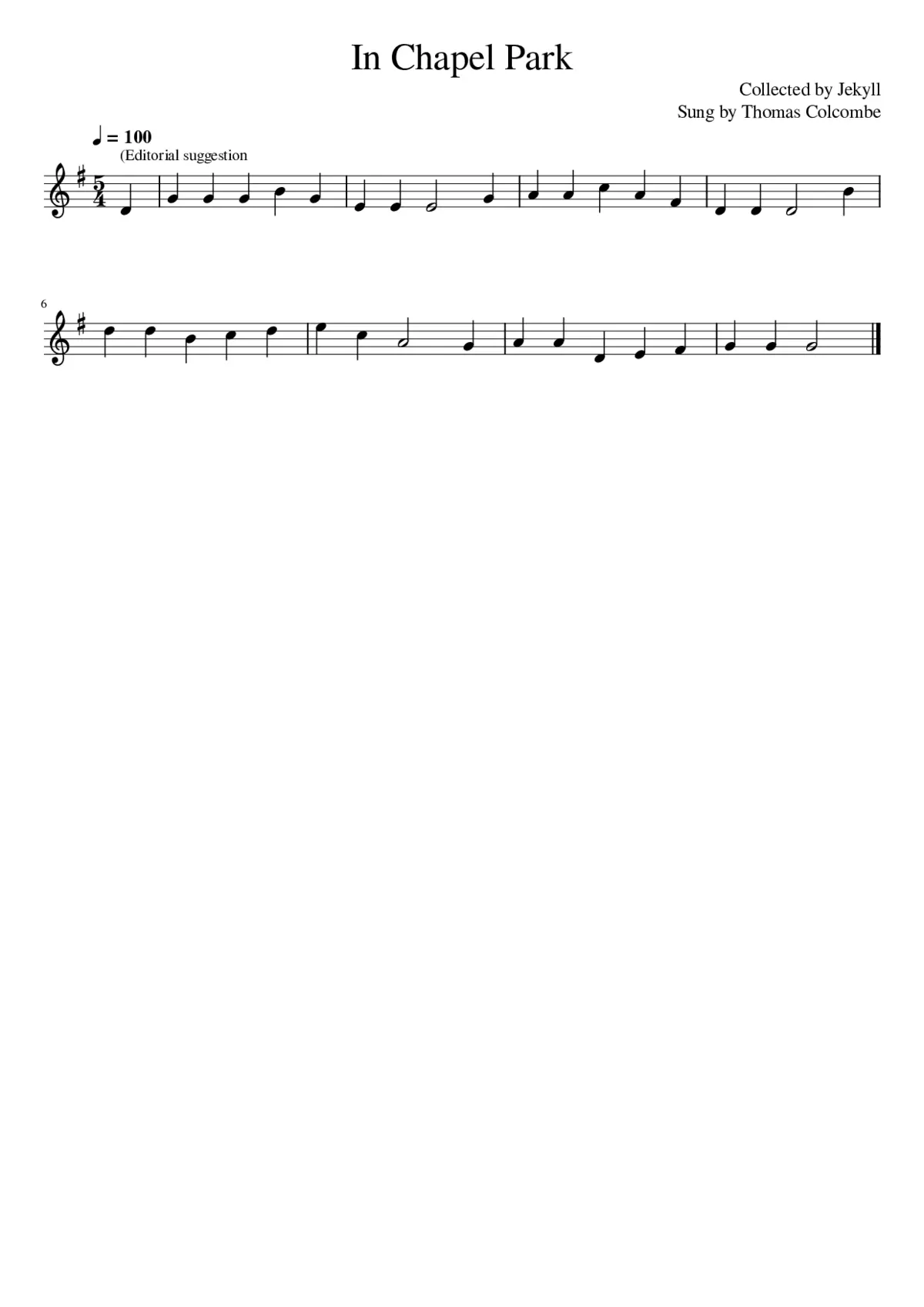 In Chapel Park - Page 1