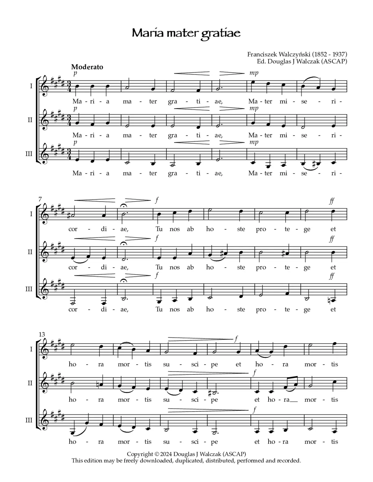 Maria, mater gratiae in E - Page 1