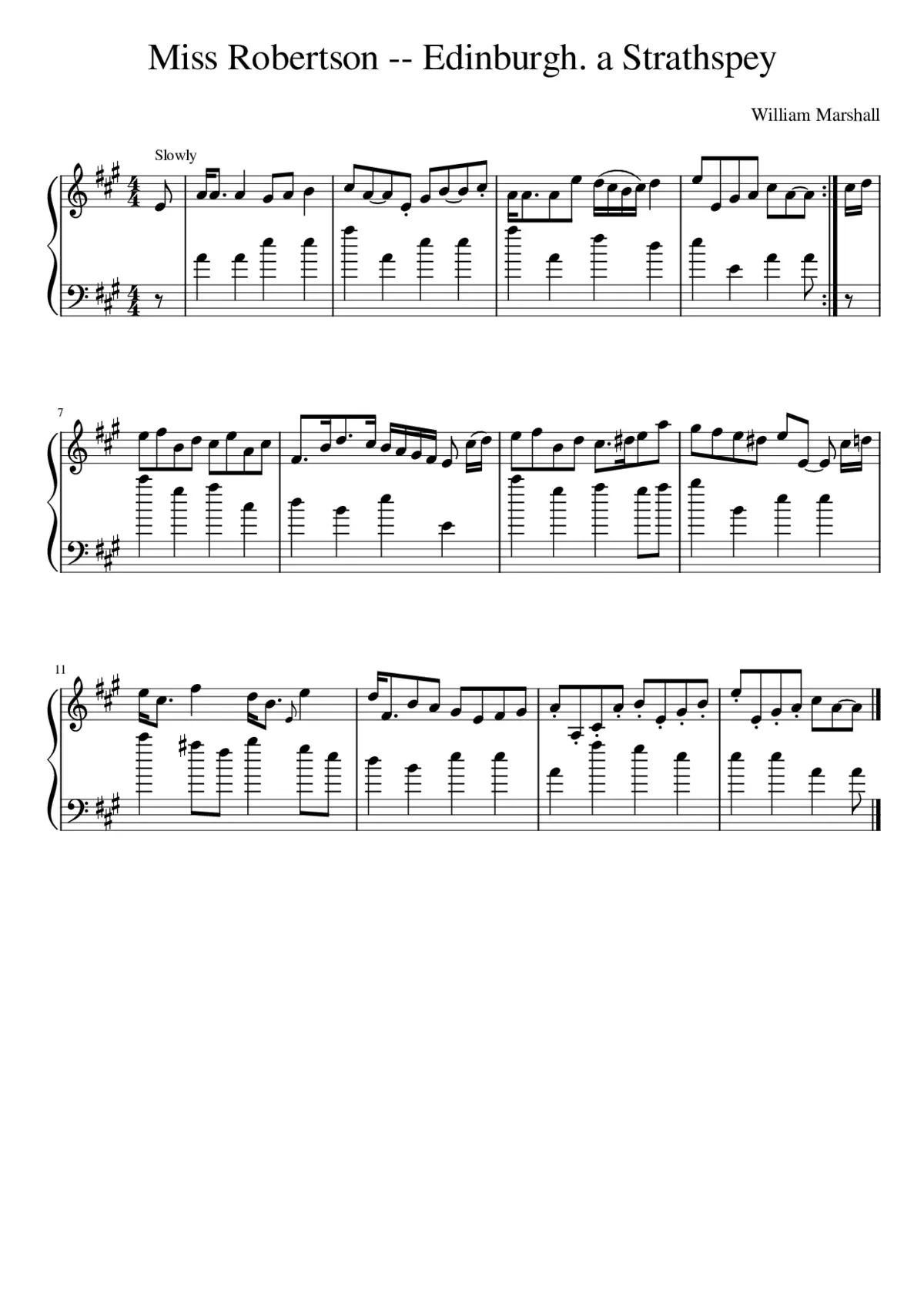 Miss Robertson -- Edinburgh. a Strathspey - Page 1