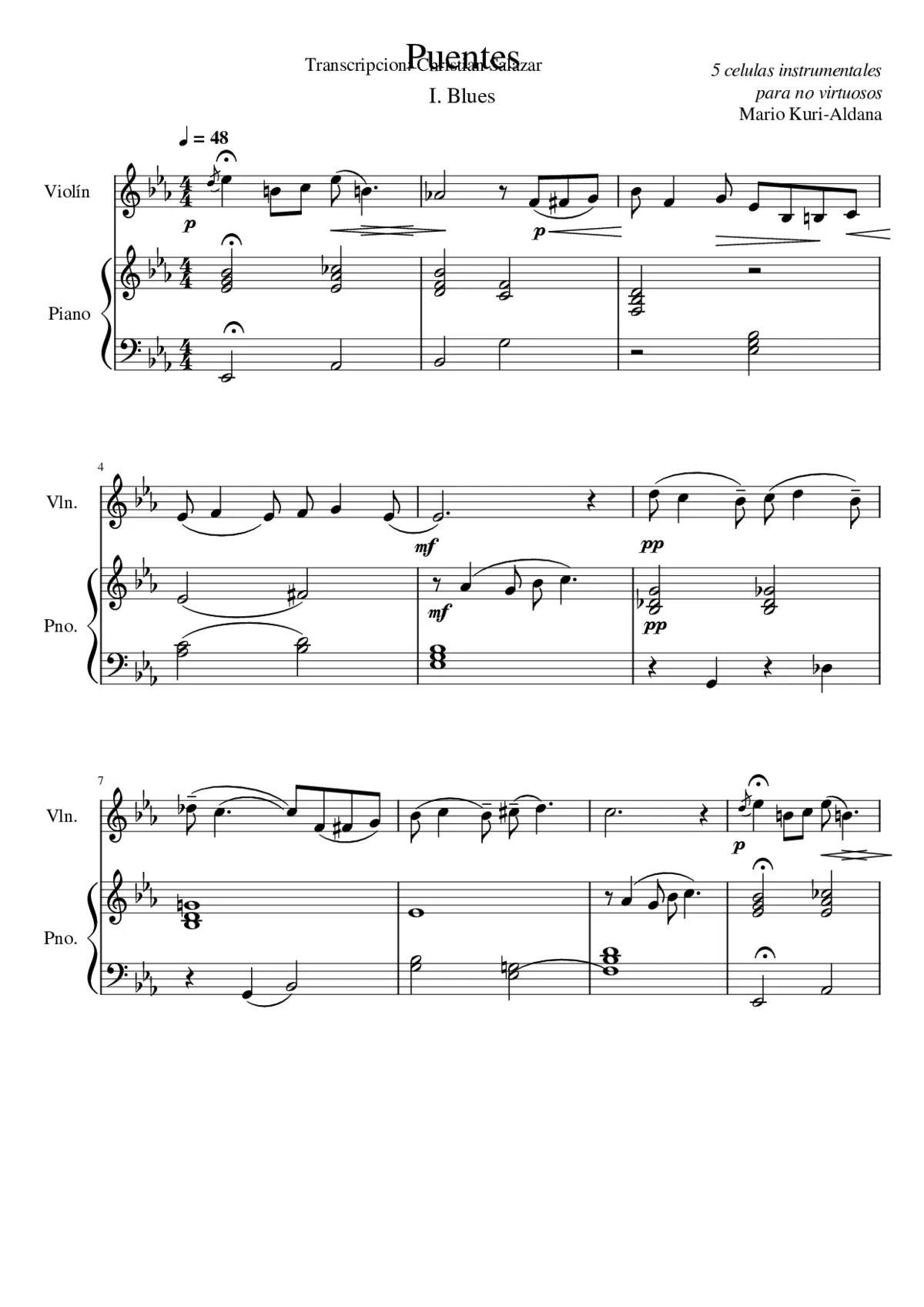 Puentes Mario Kuri-Aldana I.Blues - Page 1