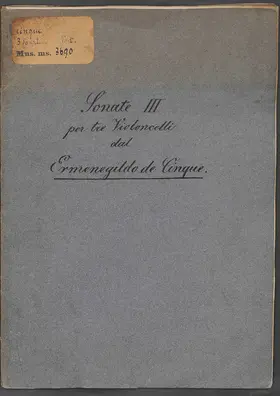 3 Sonatas for 3 Cellos