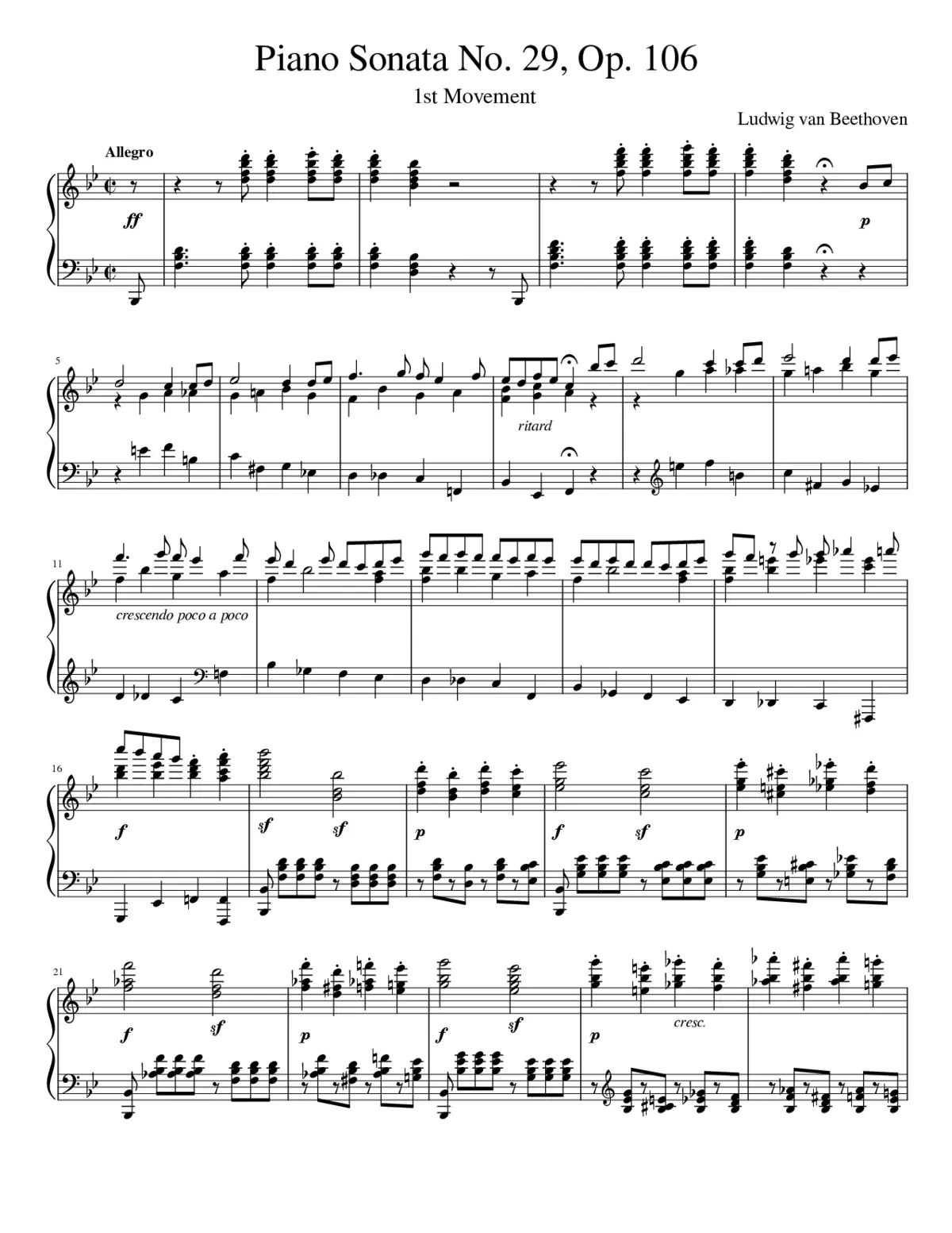 Piano Sonata No.29 Op.106 - Page 1