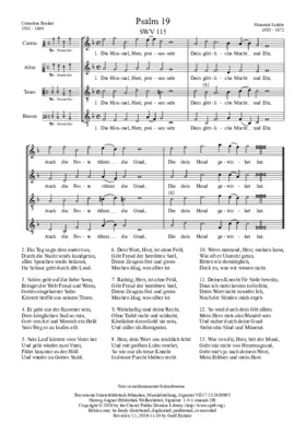 Die Himmel, Herr, preisen Dein göttliche Macht, SWV 115