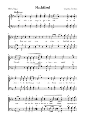Nachtlied (Die Sonne zeigte)