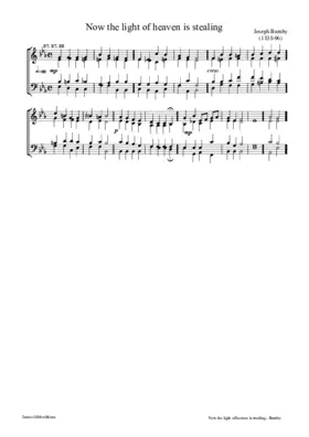 Now the light of heaven is stealing