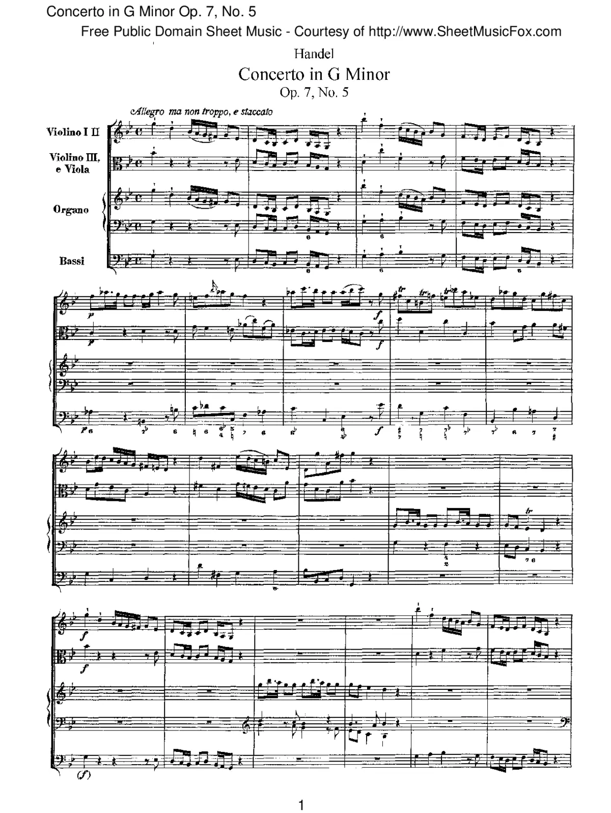 Concerto in G minor - Page 1