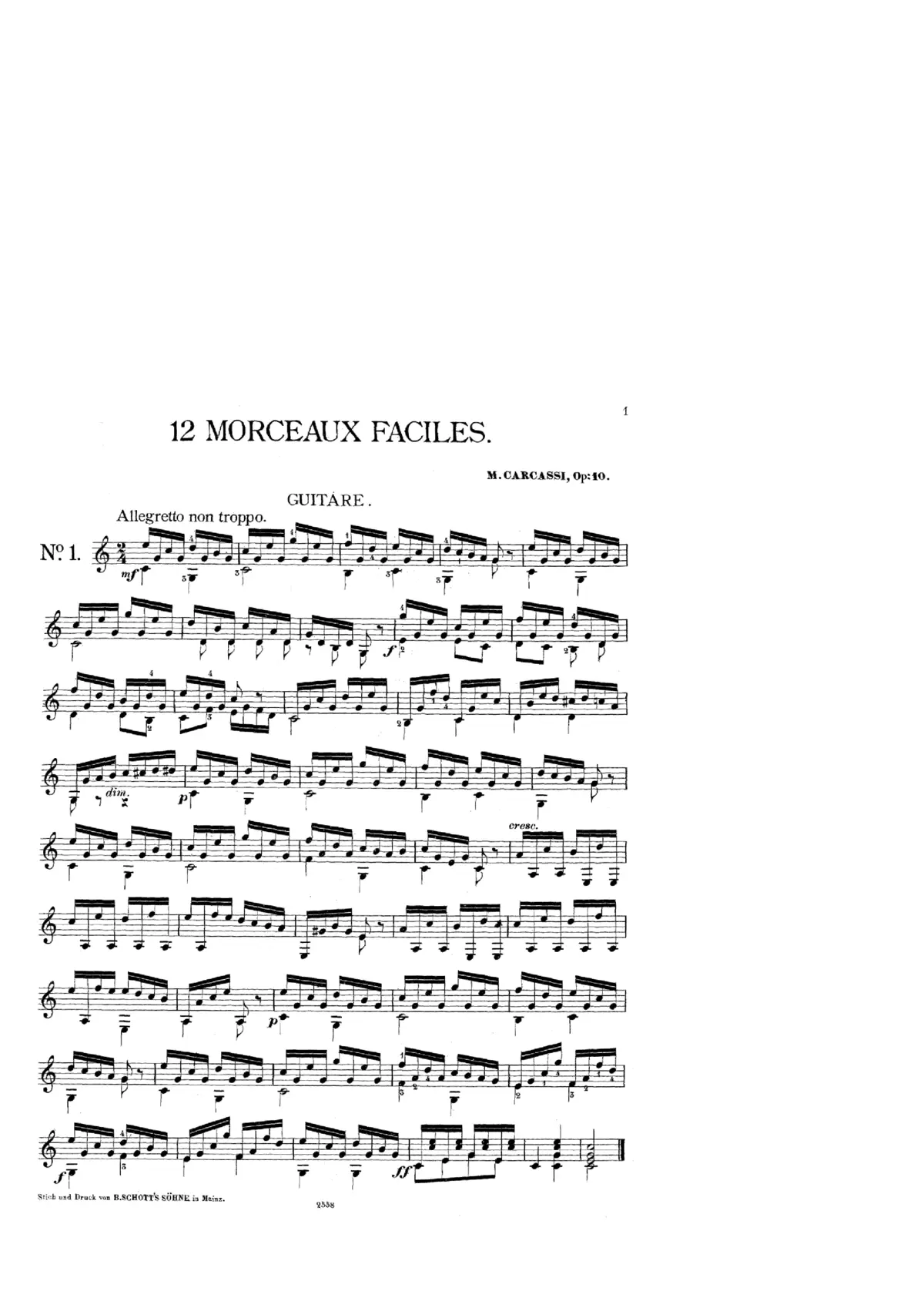 12 Morceaux Faciles - Page 1