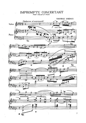 Impromptu concertant pour violon et piano