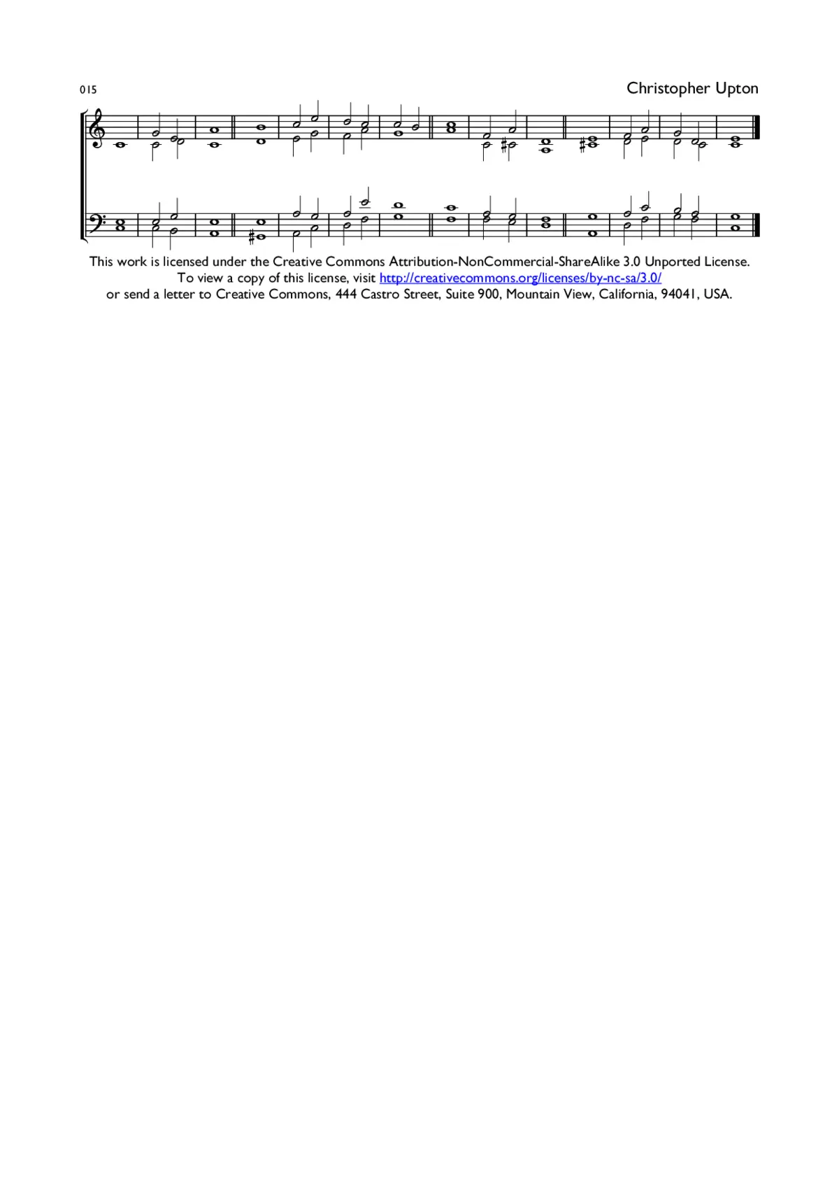 Double Chant 015 in C Major - Page 1