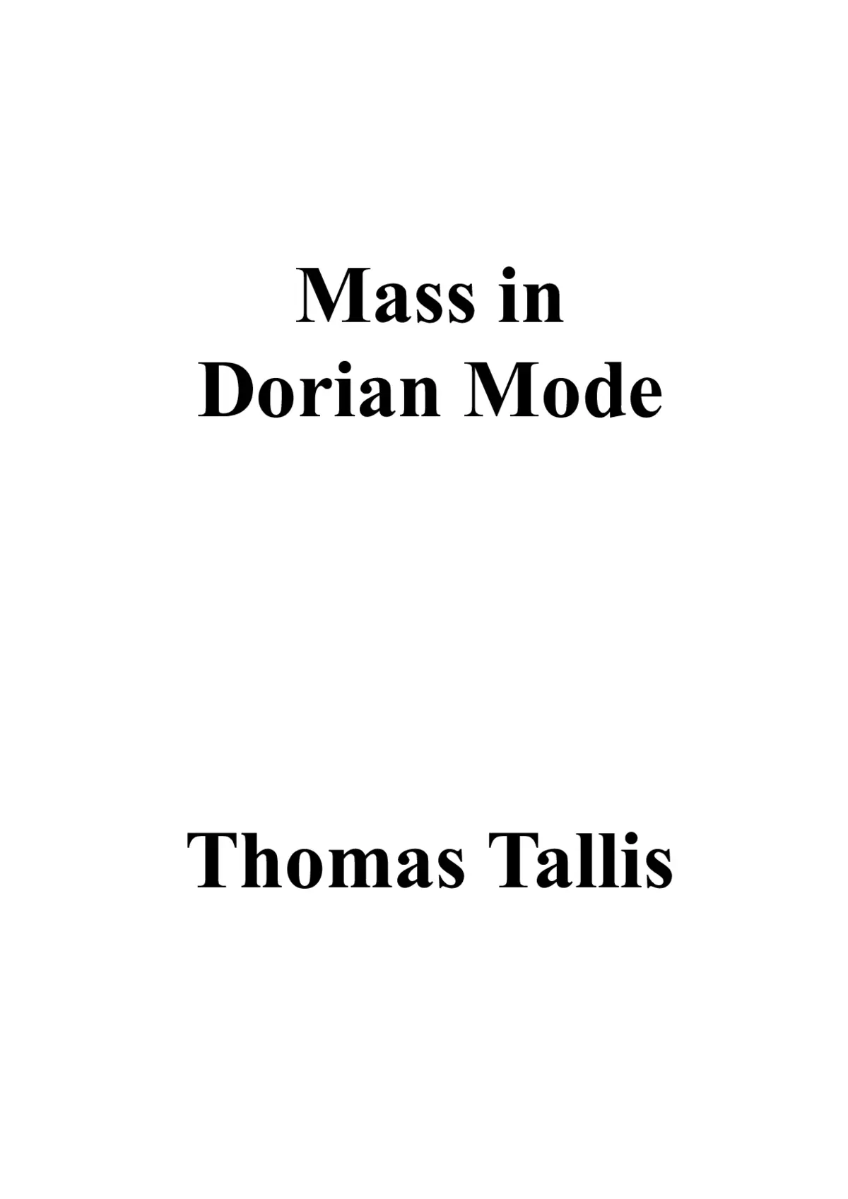 Mass in Dorian Mode - Page 1