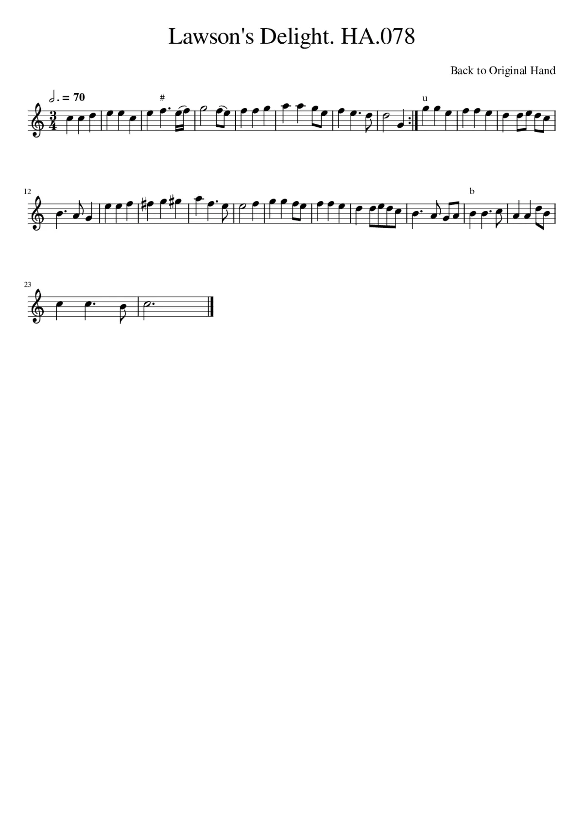 Lawson's Delight. HA.078 - Page 1