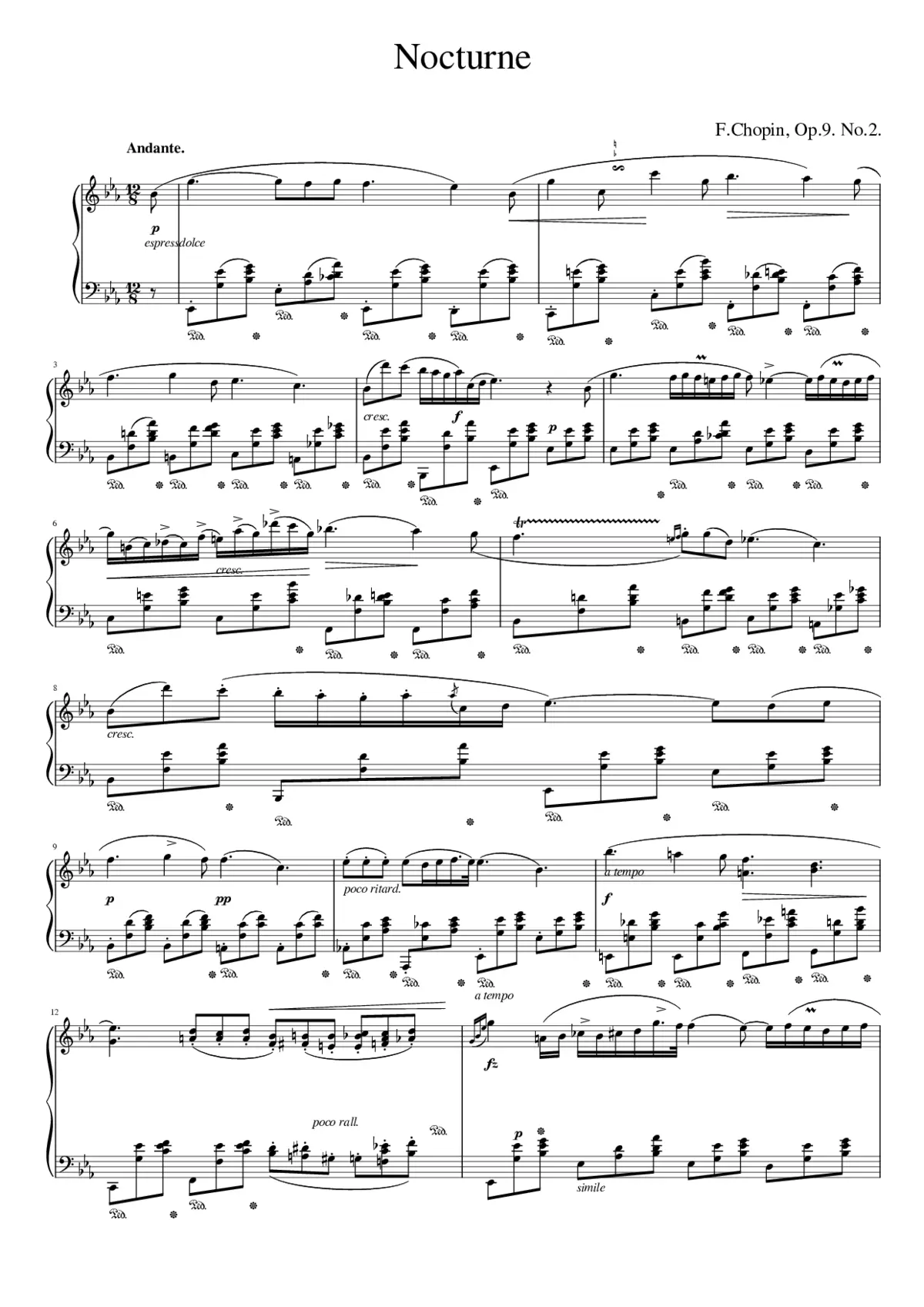 Nocturnes Op.9 - Page 1