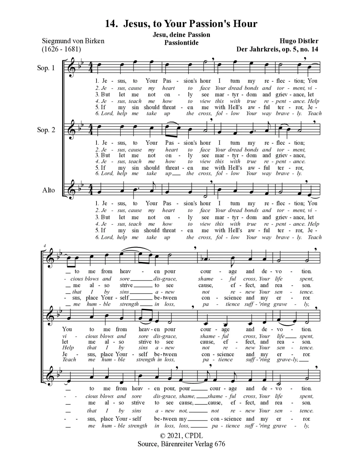Jesu, deine Passion - Page 1