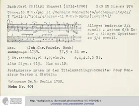 Harpsichord Concerto in C minor