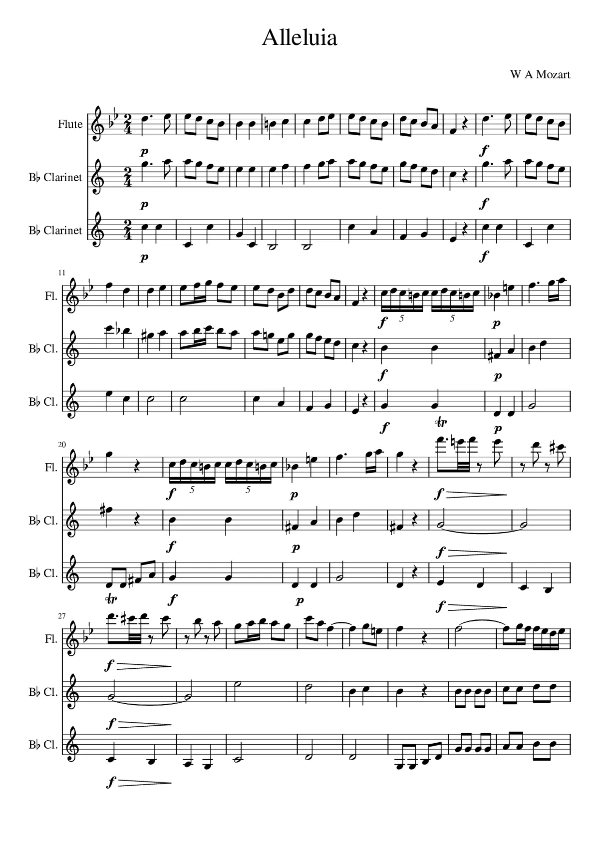 Alleluia from Exsultate Jubilate - Page 1