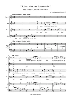 O dear, what can the matter be