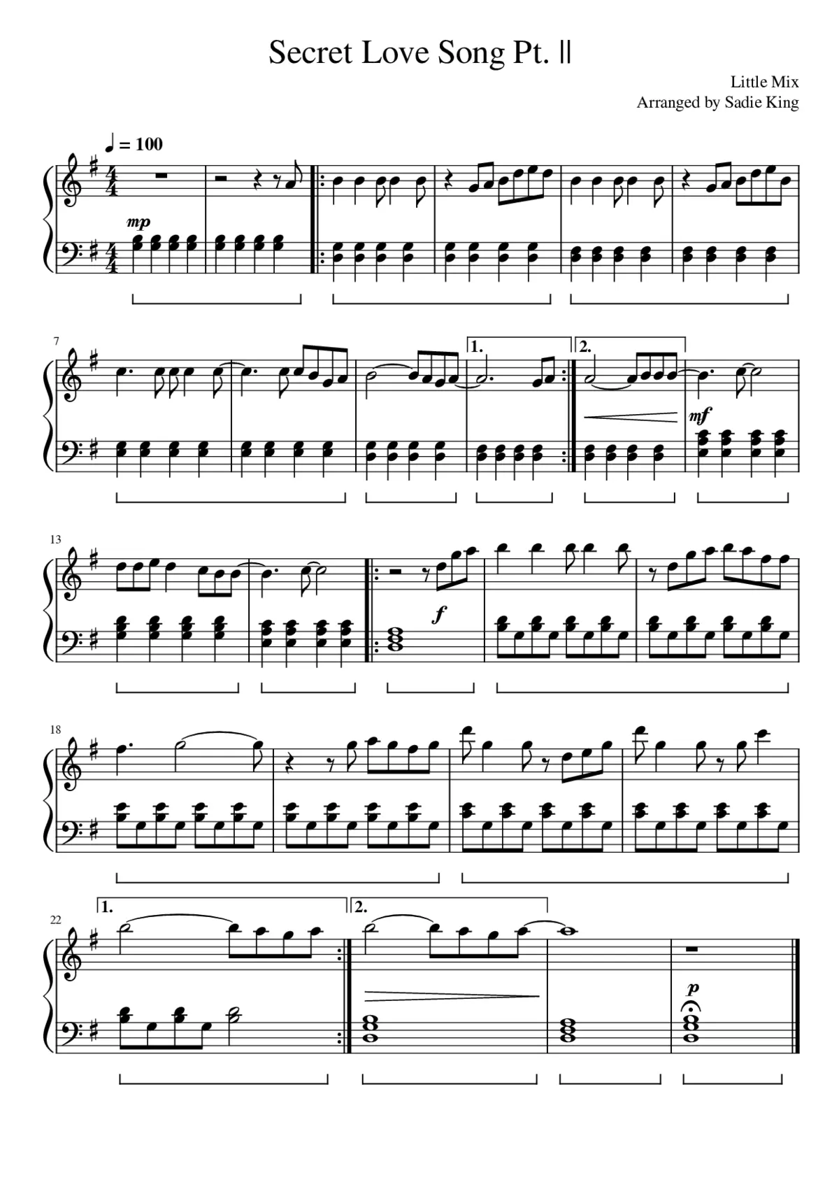 secret love song part 2 - Page 1