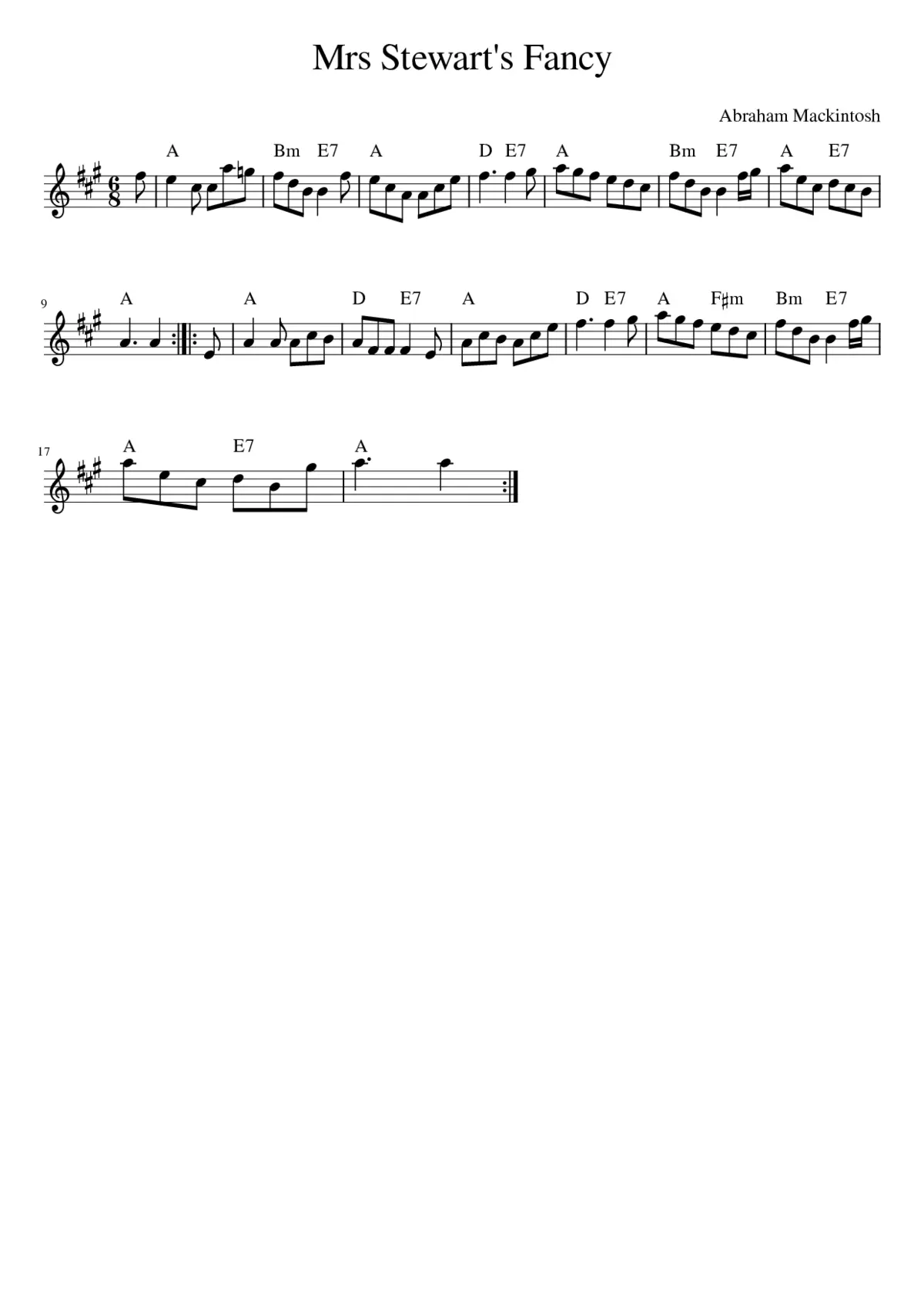 Mrs Stewart's Fancy - Page 1