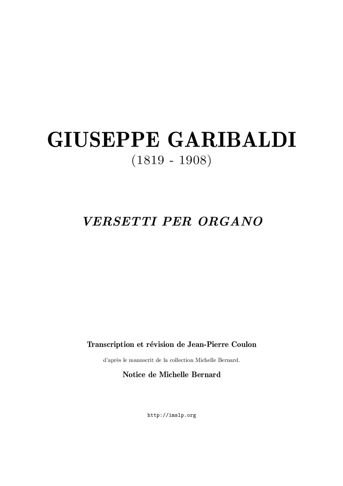 17 Versetti per organo - Page 1