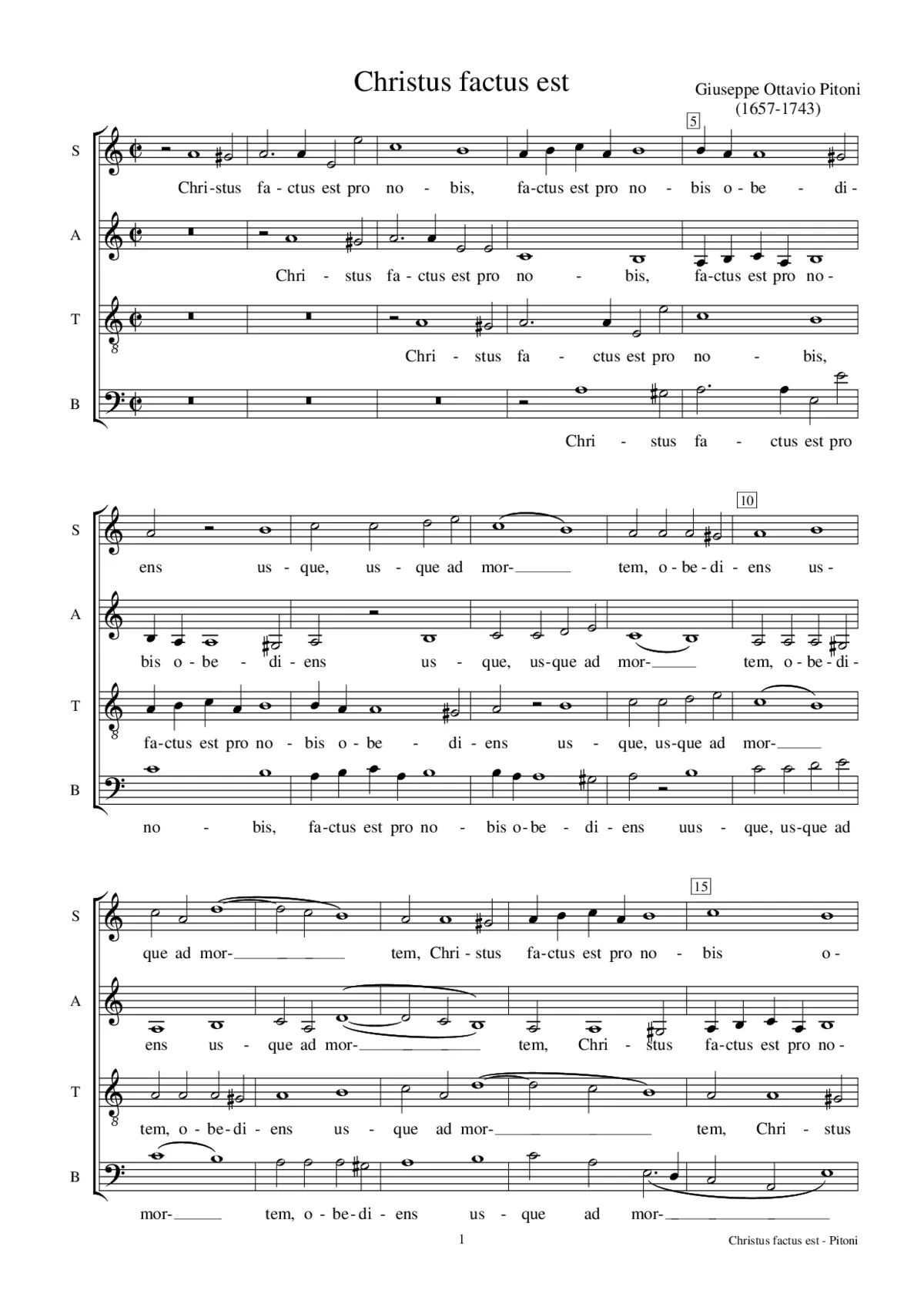 Christus factus est - Page 1