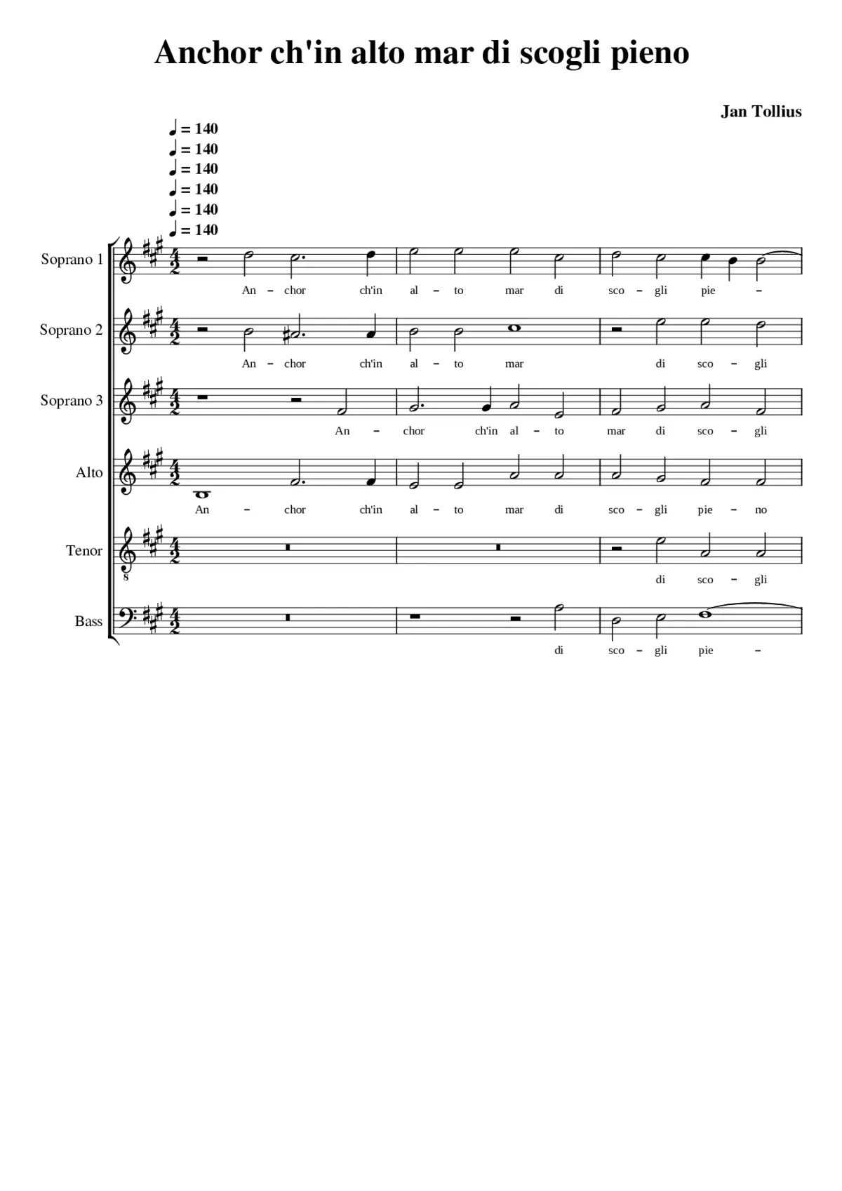 Anchor ch'in alto mar di scogli pieno - Page 1