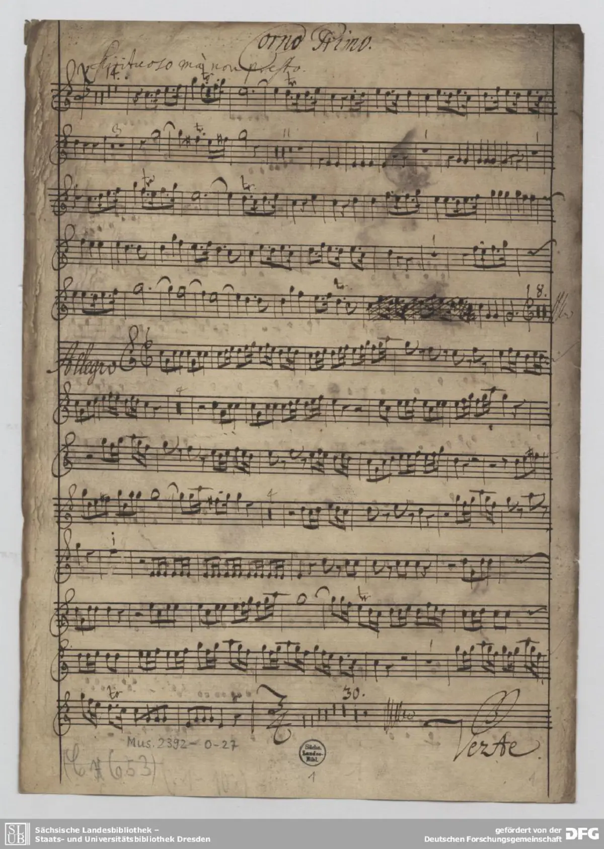 Concerto for 2 Horns D Major TWV 52:D2 - Page 1