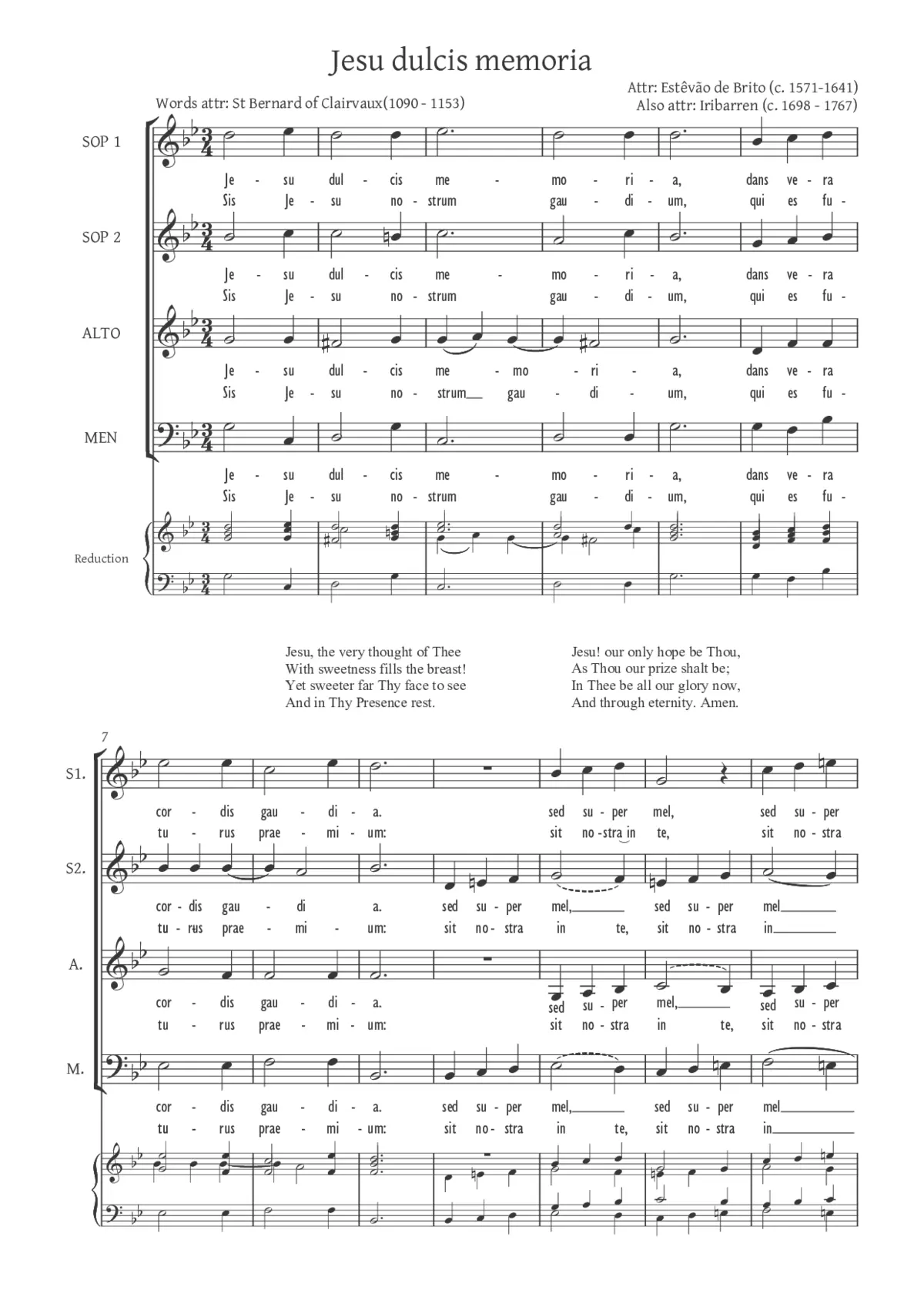 Jesu dulcis memoria - Page 1
