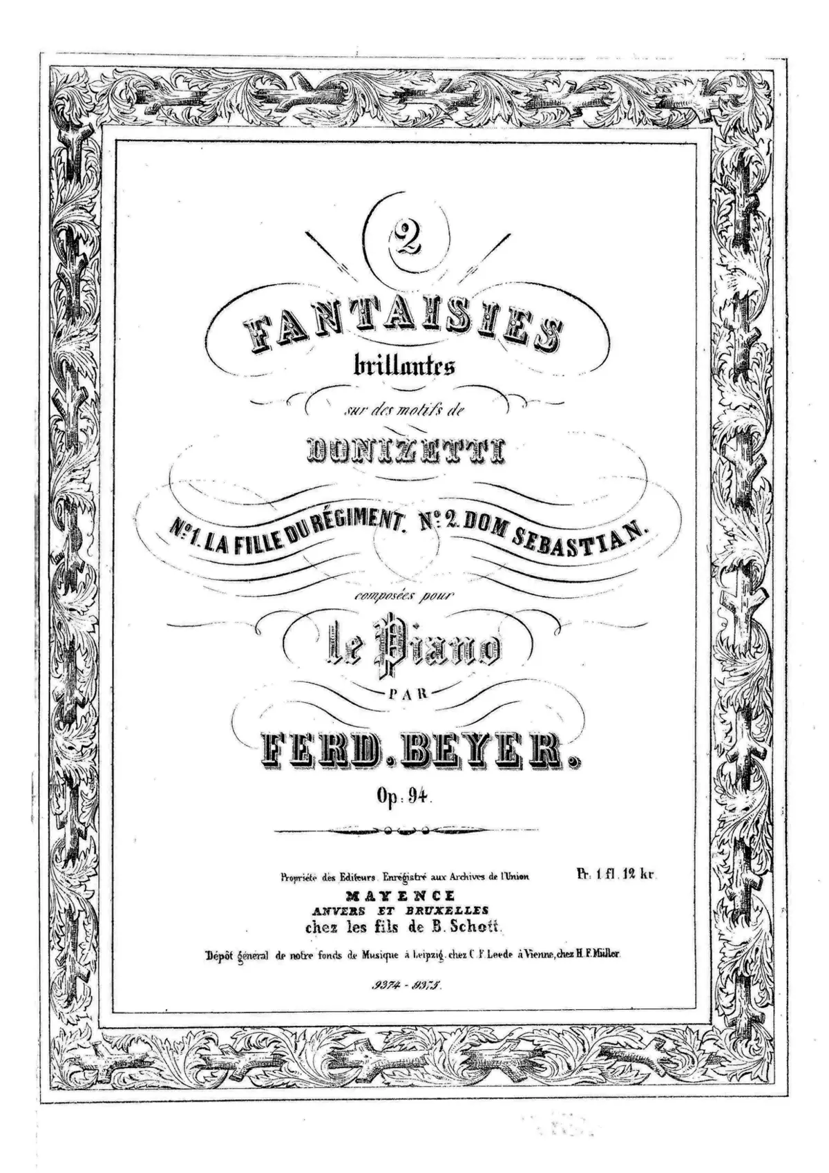2 Fantaisies brillantes sur des motifs de Donizetti - Page 1