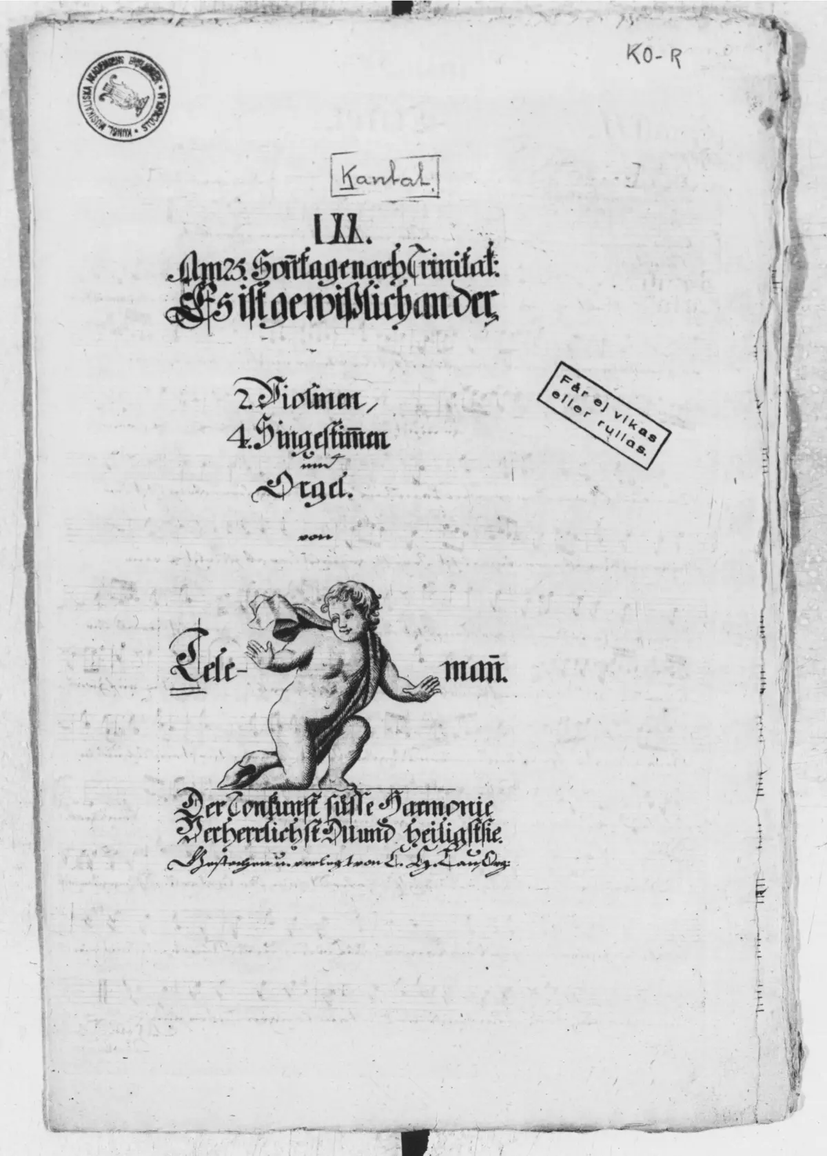 Es ist gewisslich an der Zeit, TWV 1:509 - Page 1