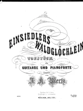 Einsiedlers Waldglöcklein, Tonstück für Guitarre und Pianoforte