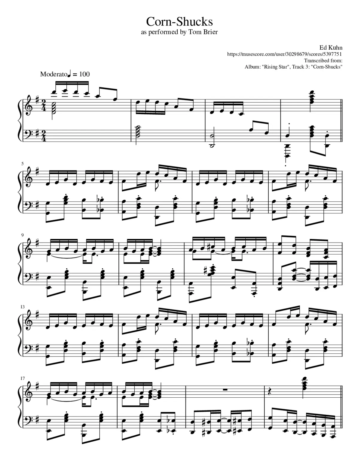 Tom Brier Improvisation - Page 1