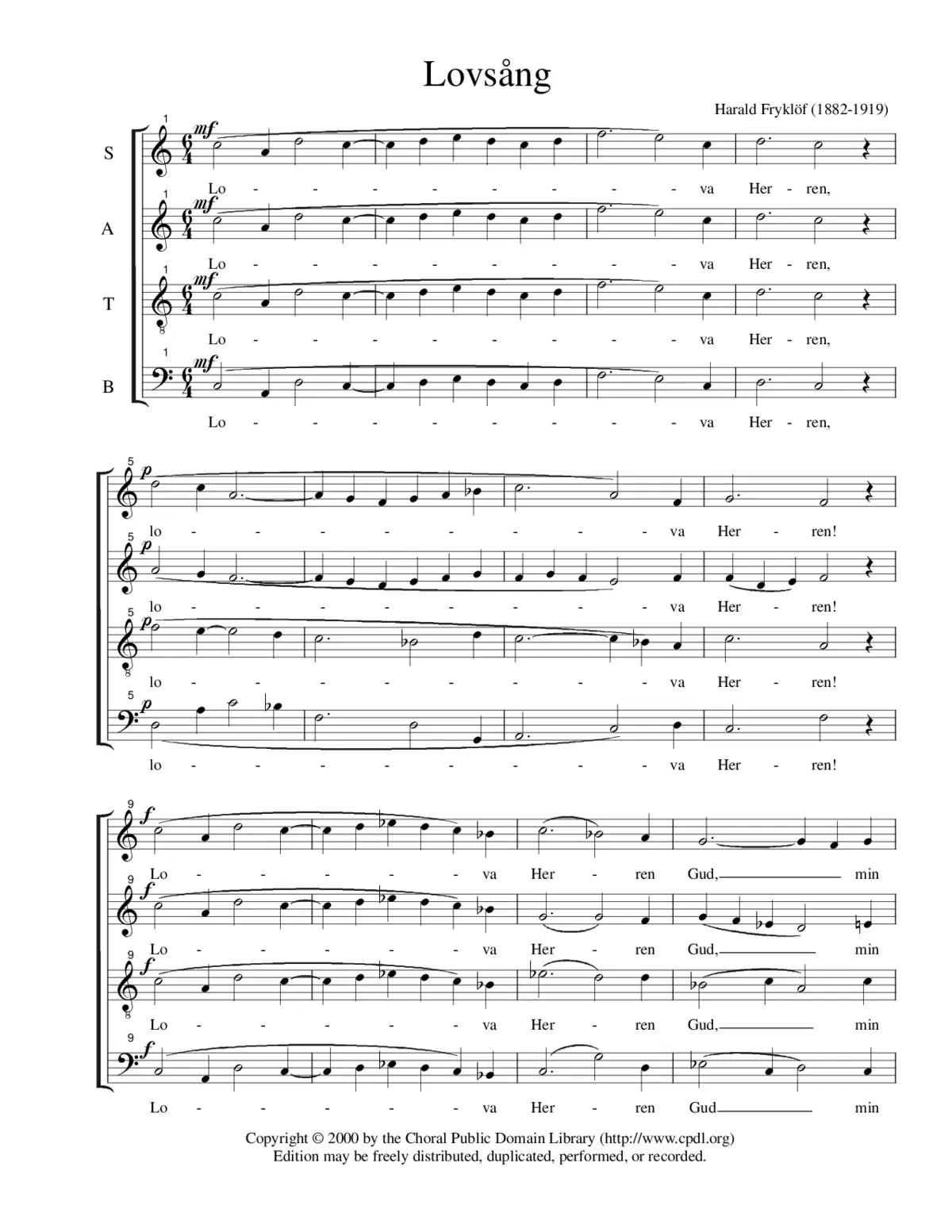 Lova Herrn (Praise the Lord) - Page 1
