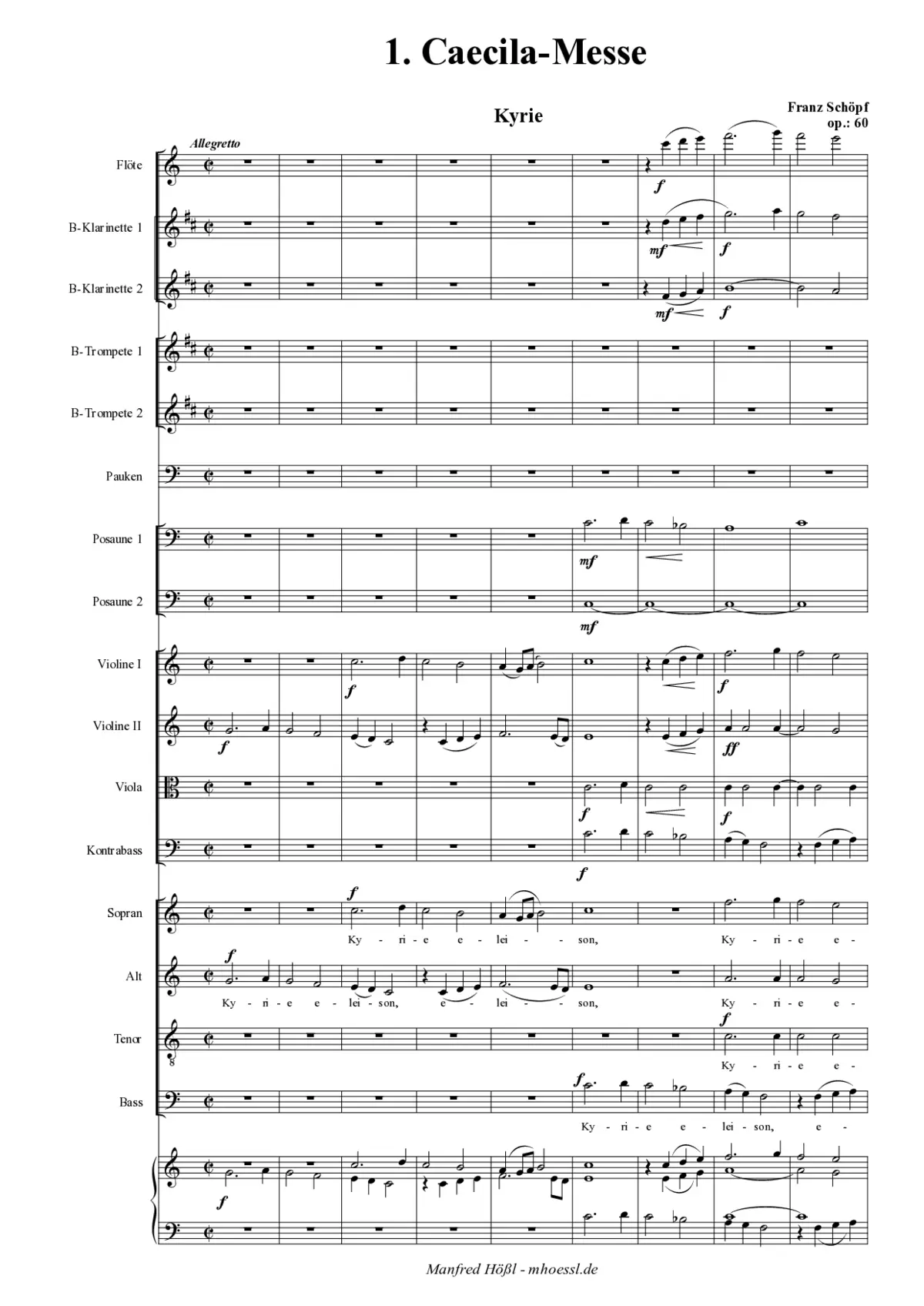 Caeciliamesse, Op. 60 - Page 1