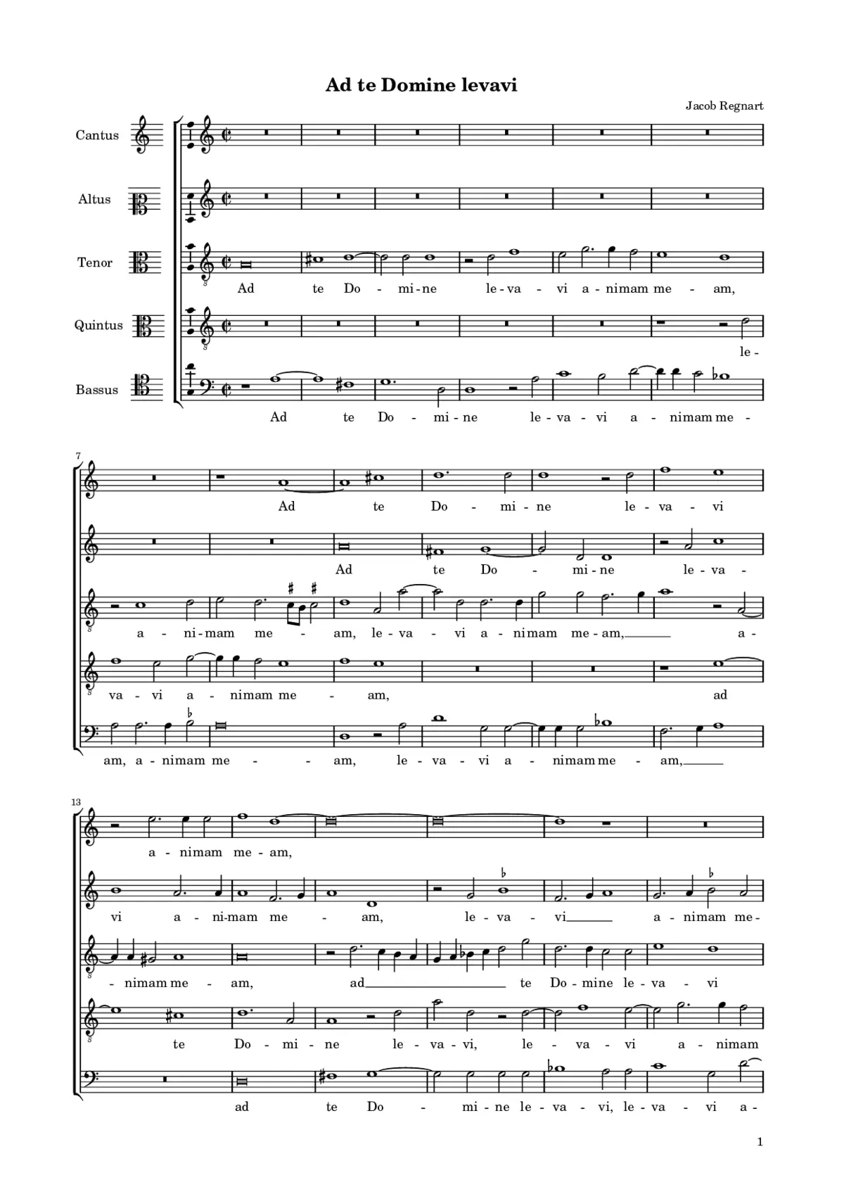Ad te Domine levavi - Page 1