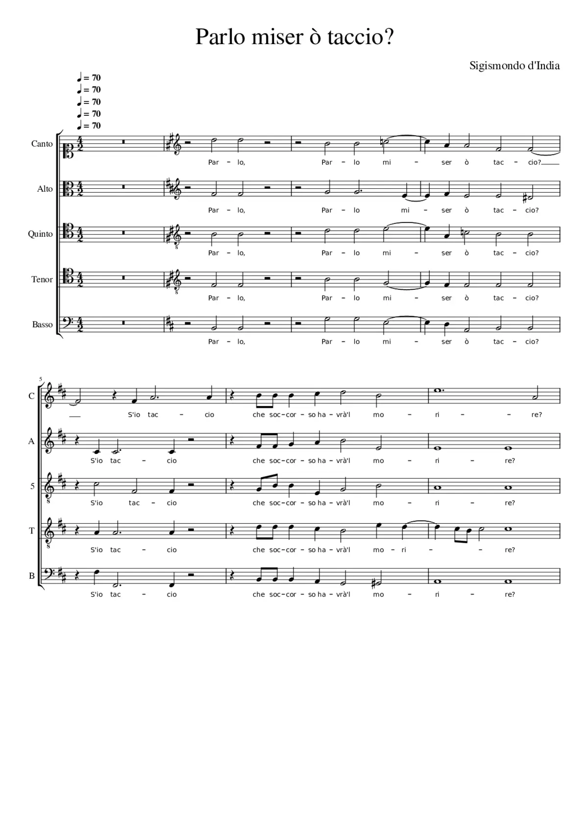 Parlo miser ò taccio? - Page 1