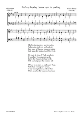 Before the day draws near its ending