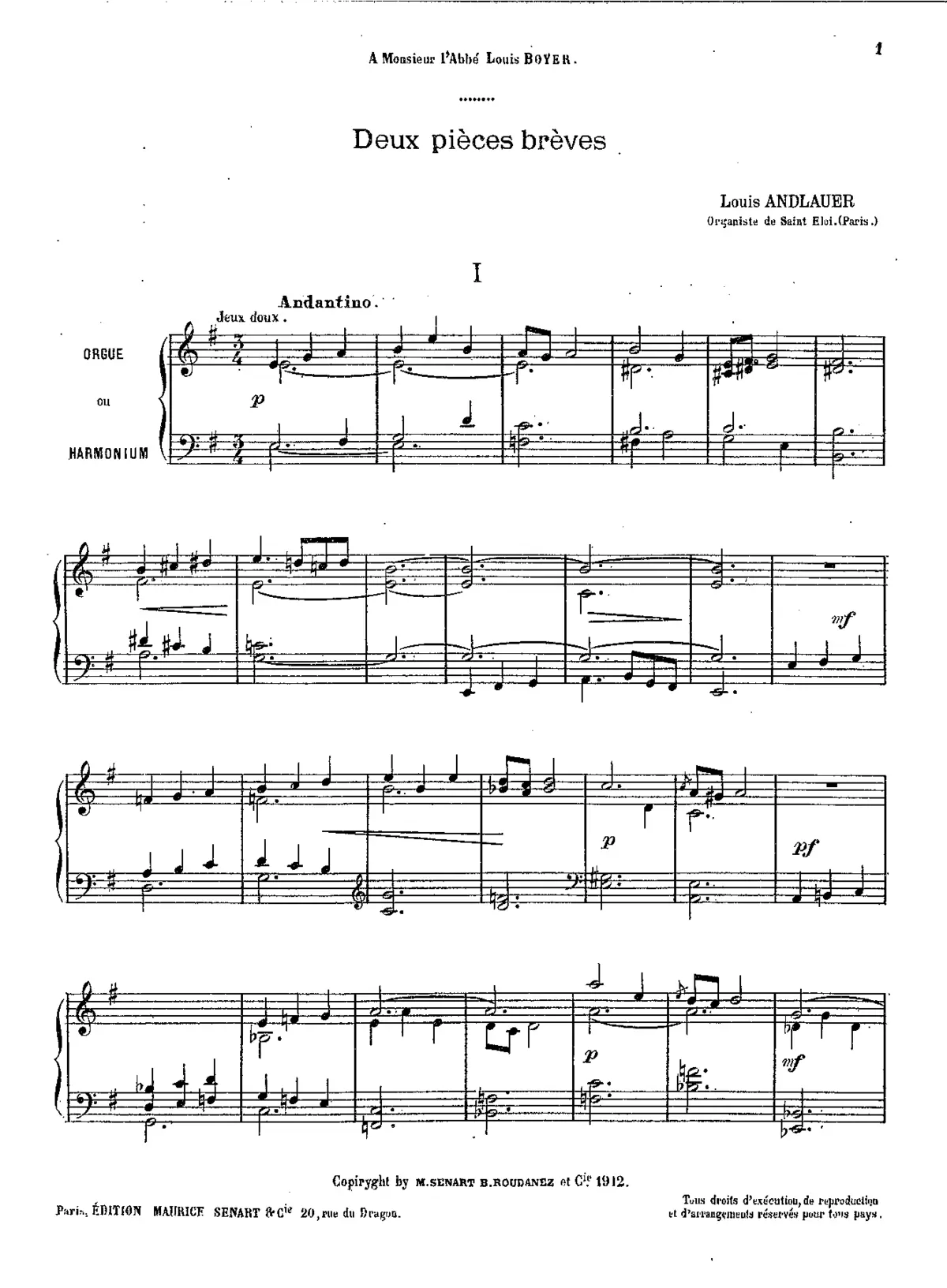2 Pièces brèves - Page 1