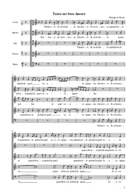 Tutto eri foco Amore