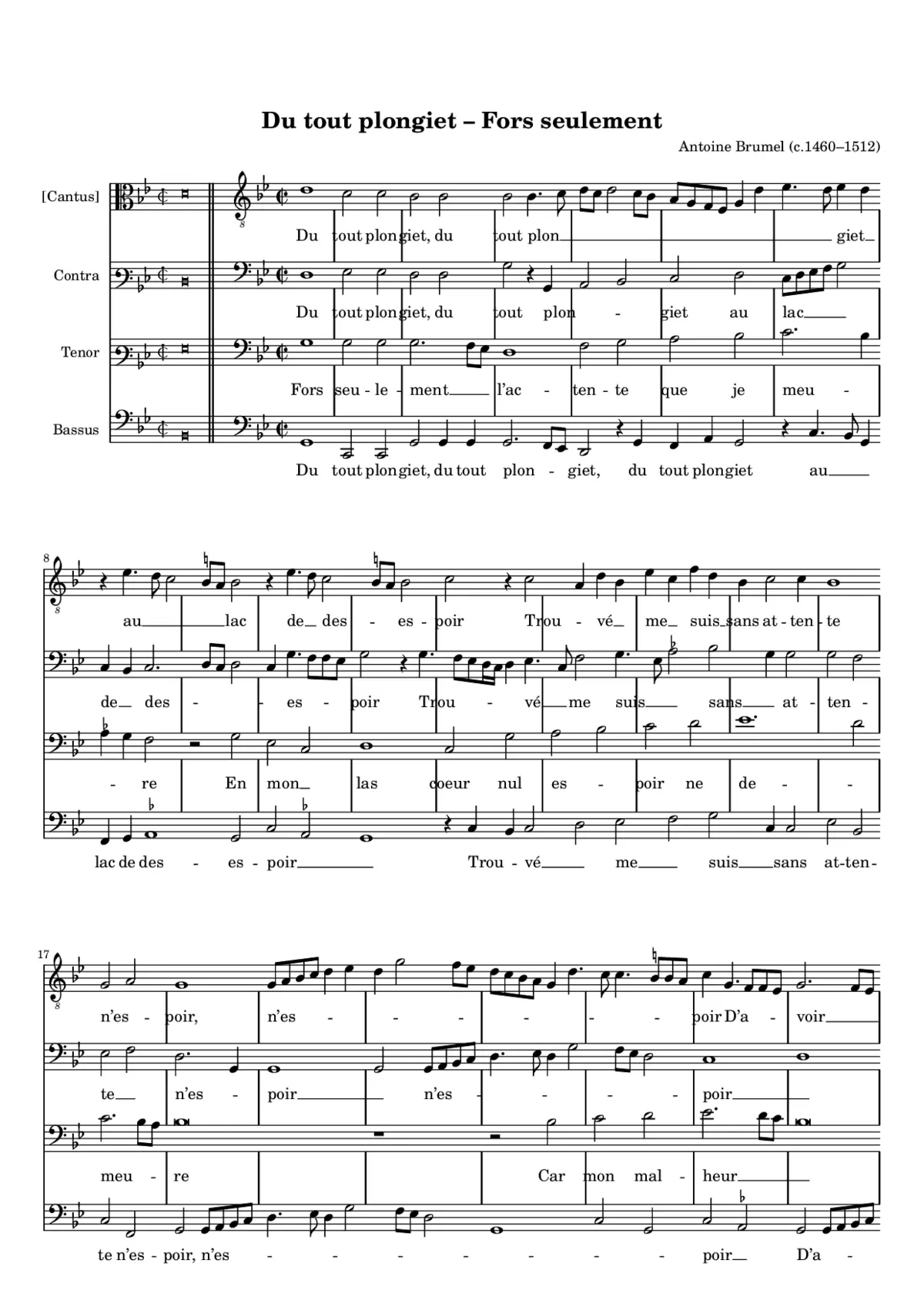 Du tout plongiet - Fors seulement - Page 1