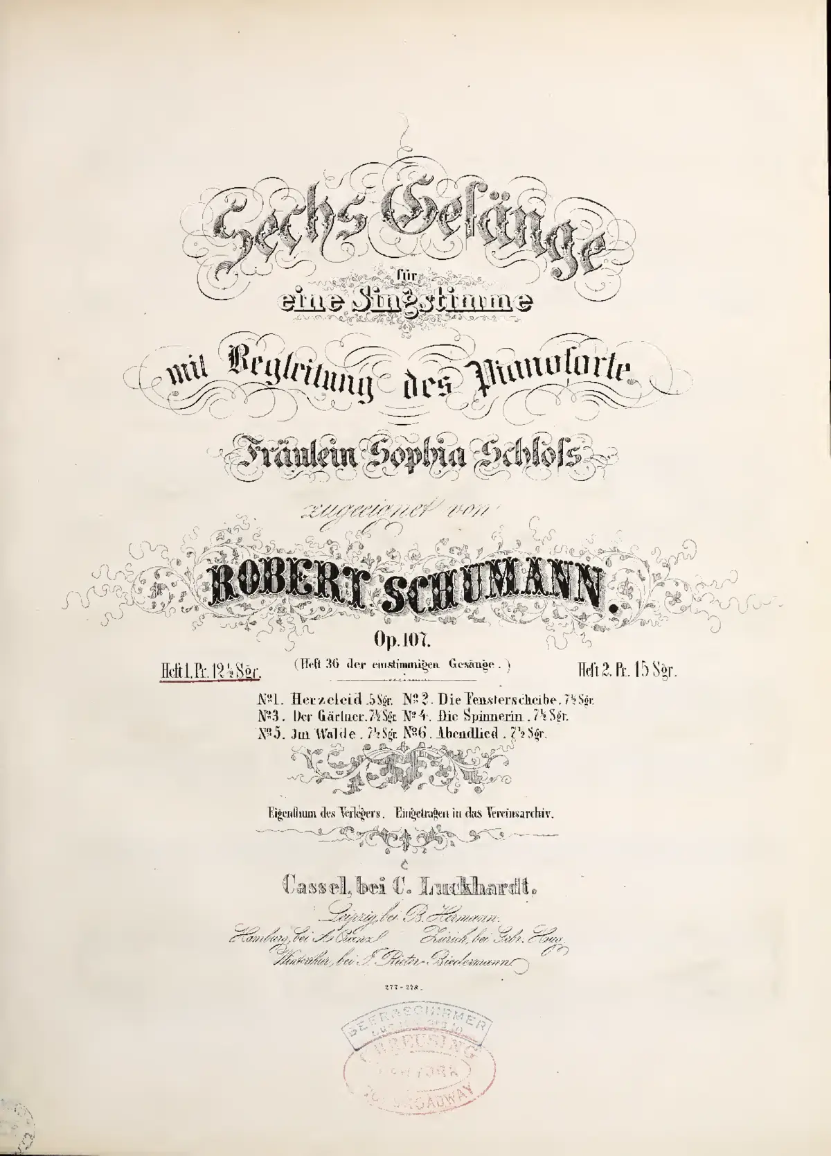 6 Gesänge - Page 1