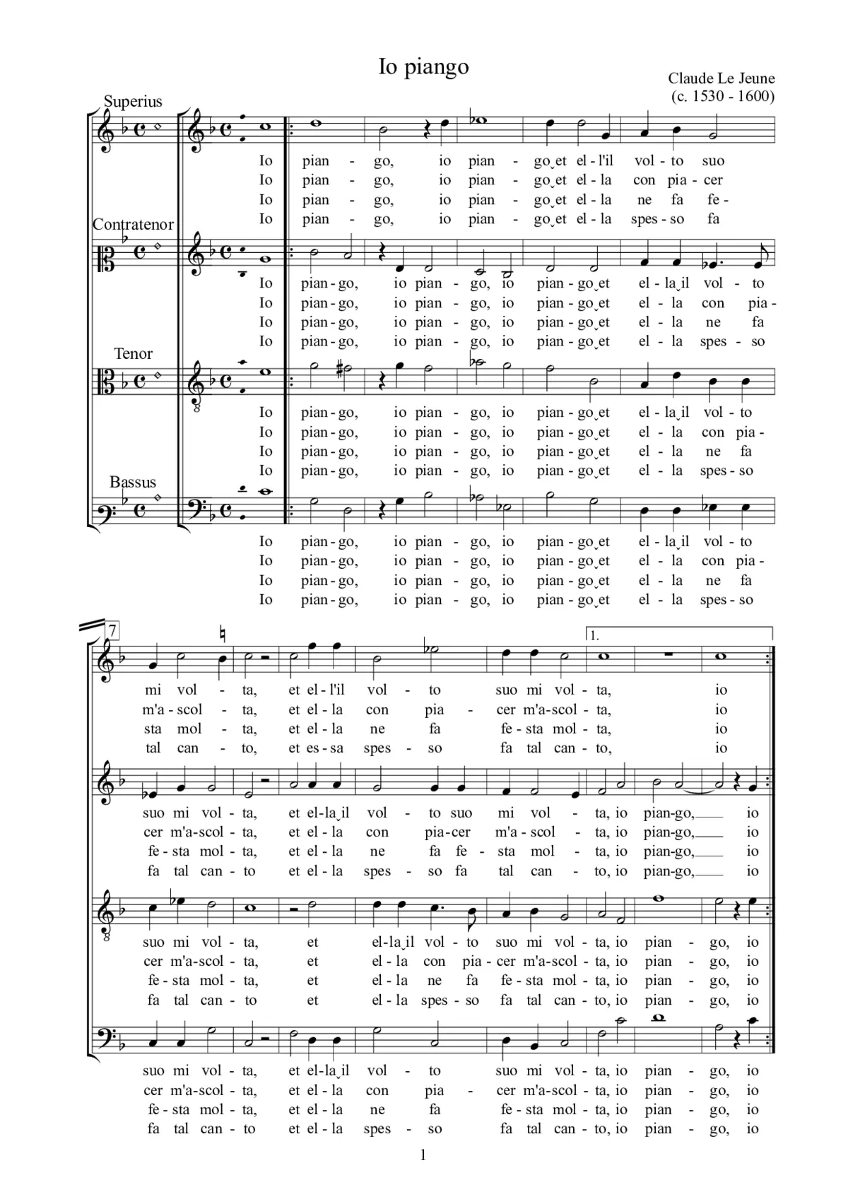 Io piango - Page 1